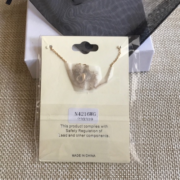 Gold metal necklace inscribed w/Warrior - Picture 2 of 2